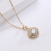 Collier pendentif en or 18 carats et zircon